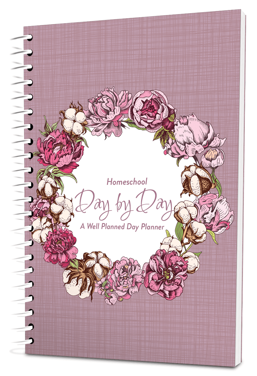 Custom Homeschool Digest Planner -  Apple Blossom Color Background - Spiral