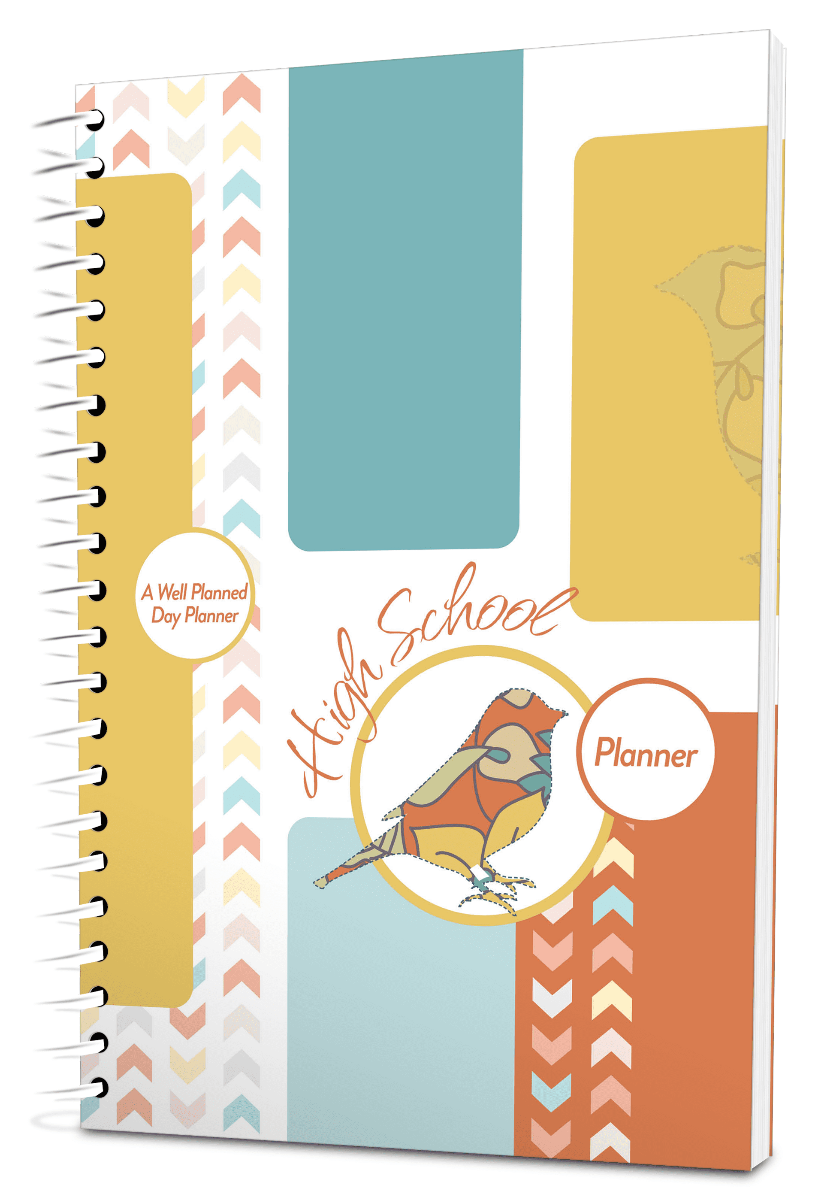 Custom High School Digest Planner - Applique Color Background - Spiral