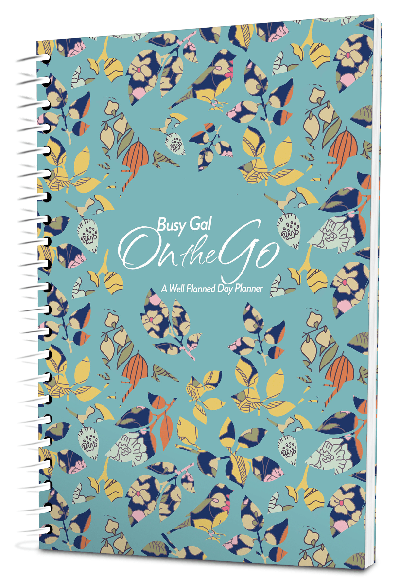 Custom Busy Gal Digest Planner - Applique Color Background - Expanded Coil