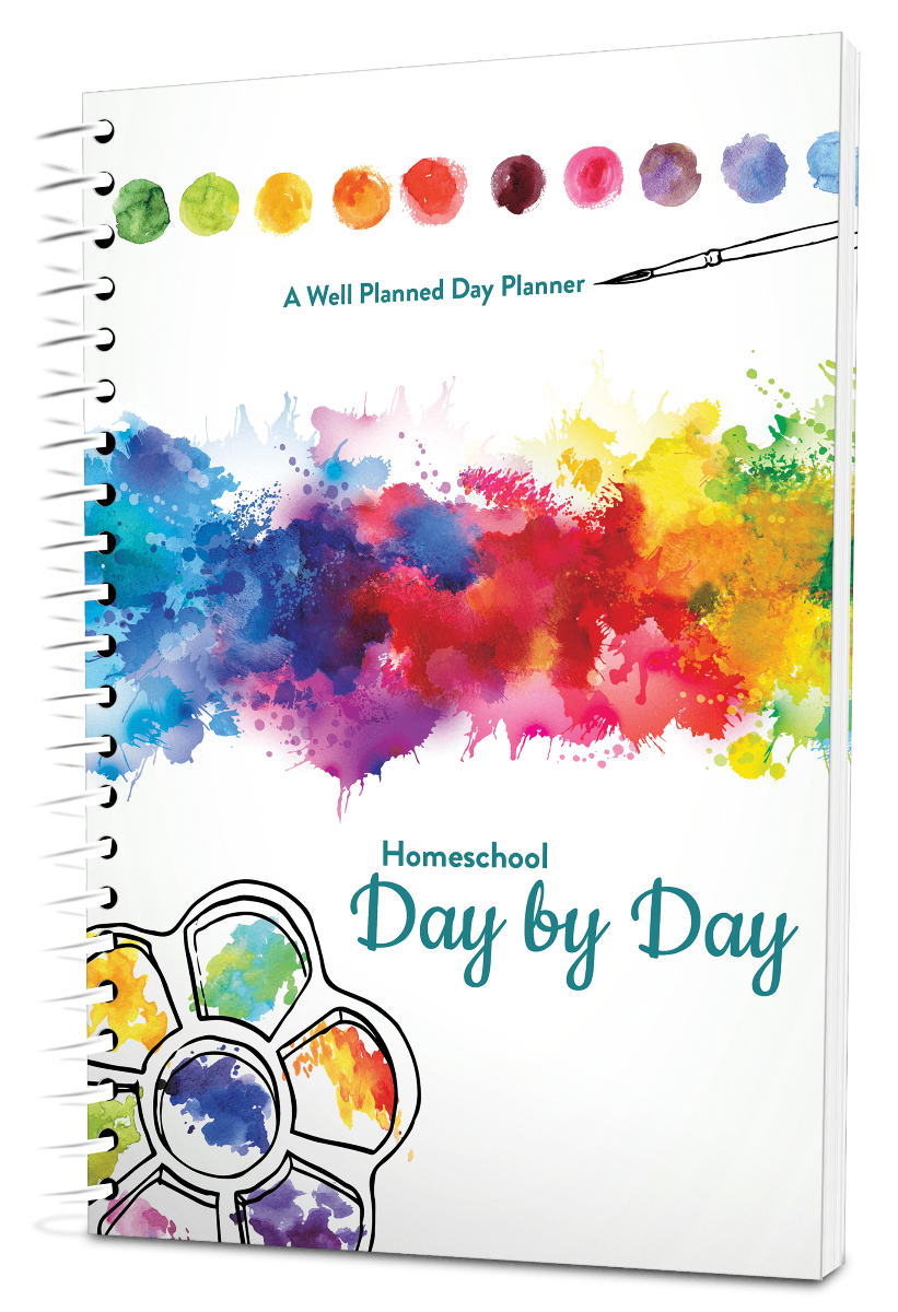 Custom Homeschool Digest Planner -  Arts and Crafts White Background - Spiral