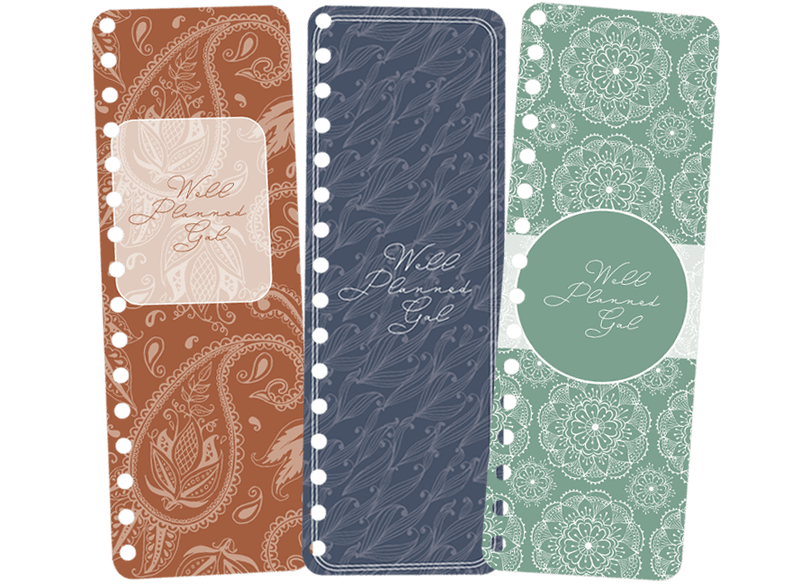 3 Pack Snap In Bookmarks - Paisley