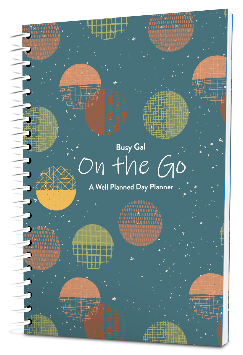 Custom Busy Gal Digest Planner - Circles Color Background - Spiral