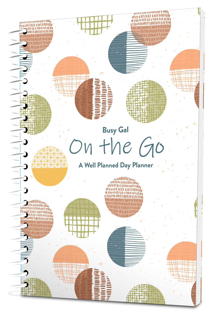 Custom Busy Gal Digest Planner - Circles White Background - Spiral