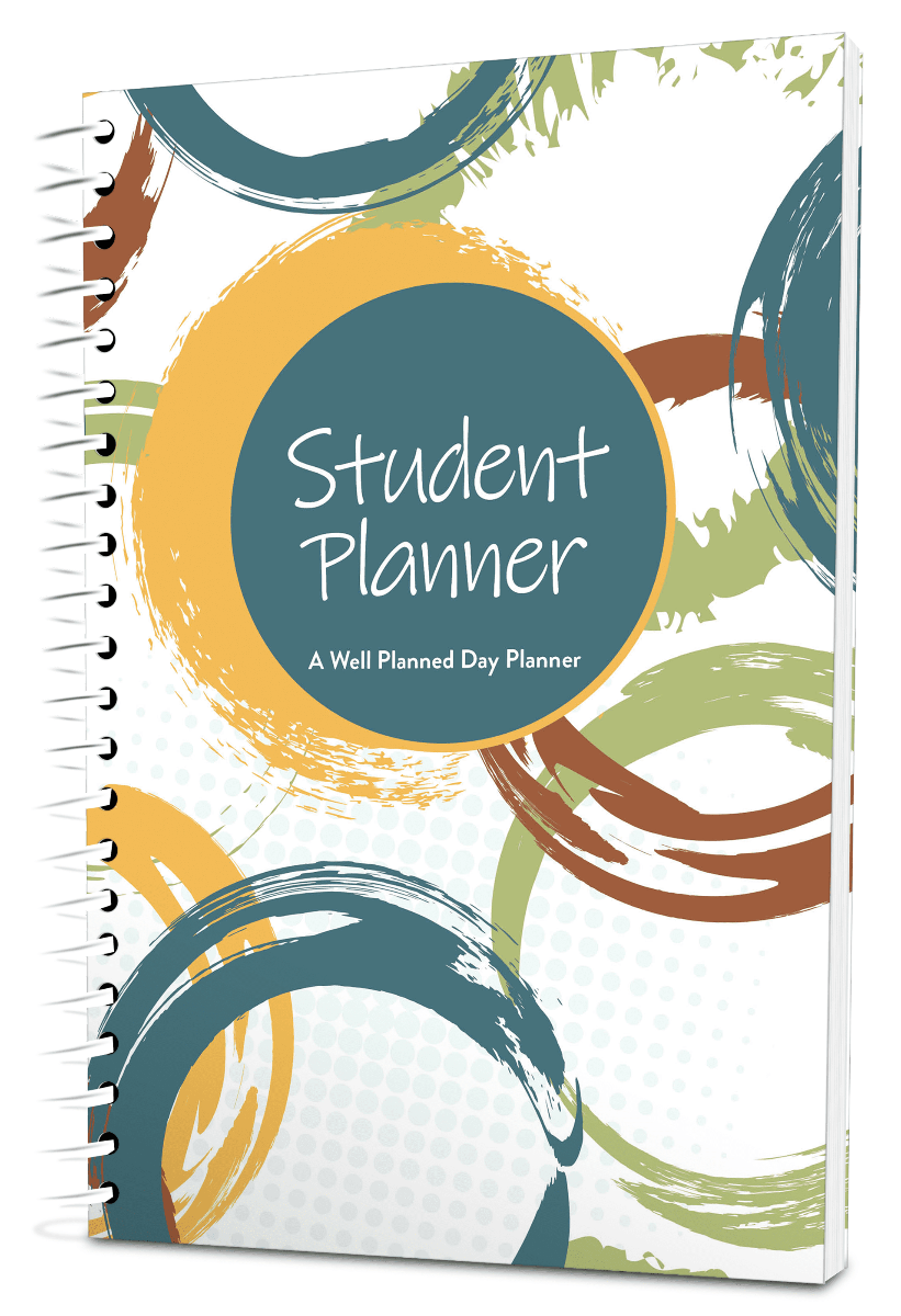 Custom Student Digest Planner - Circle White Background - Spiral