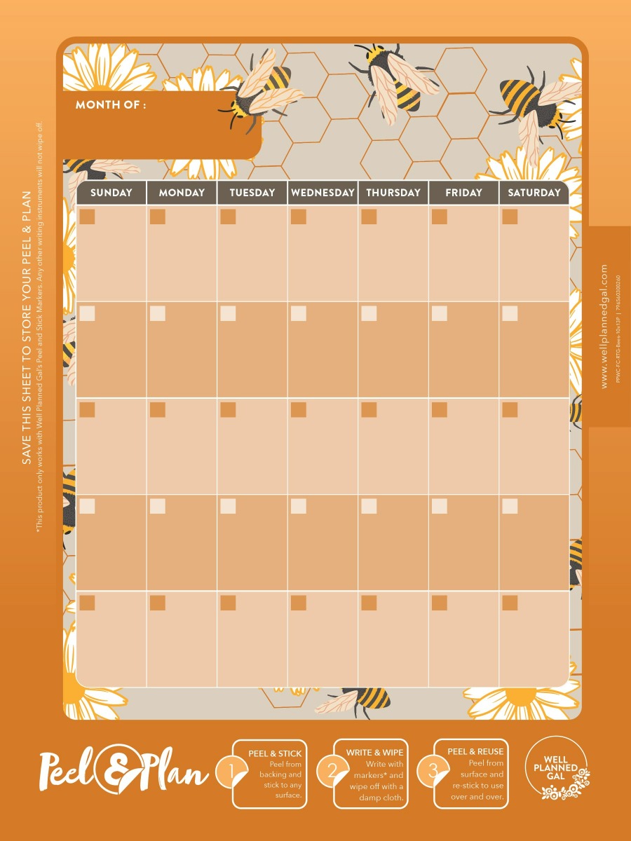 Ready to Go Wall Calendar, Family, Bees, 10x13P