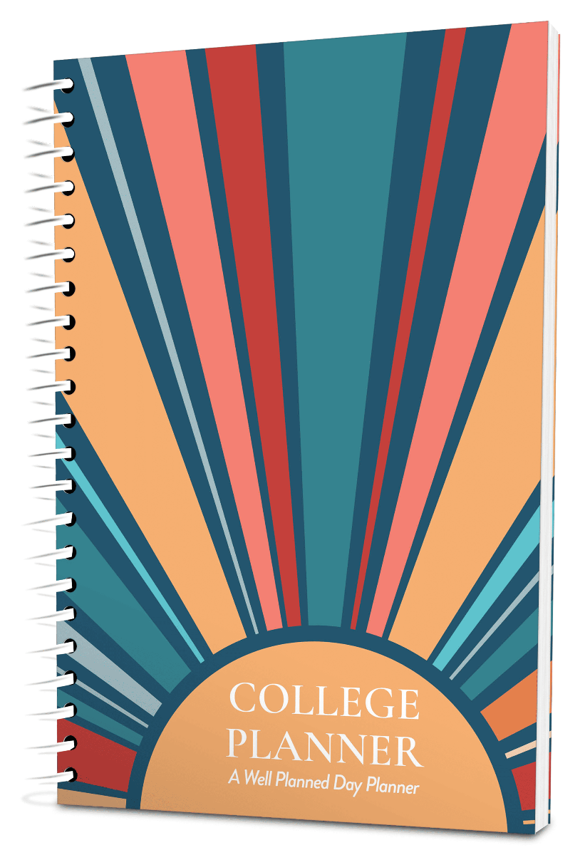 Custom College Digest Planner -  Goodnight Moon Color Background - Spiral