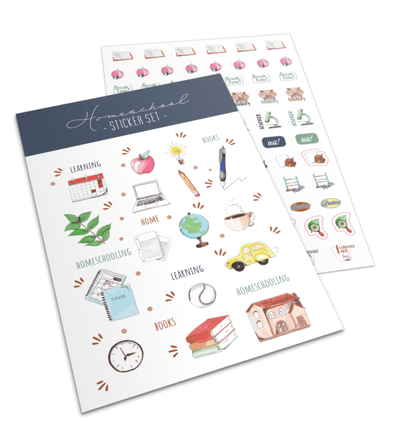 4 Sheet Pack Stickers: Homeschool