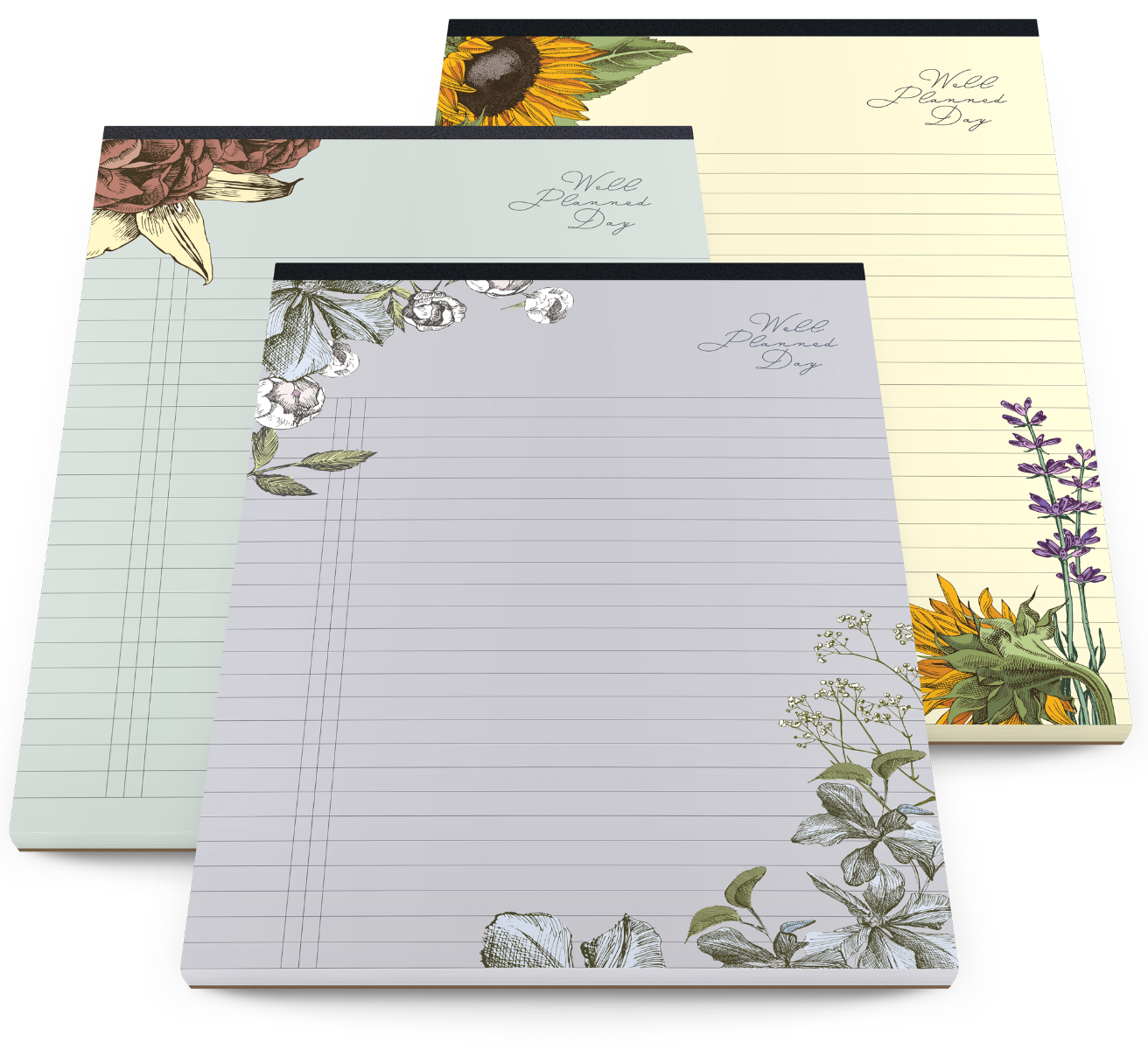 3 Pack Legal Pads - Floral