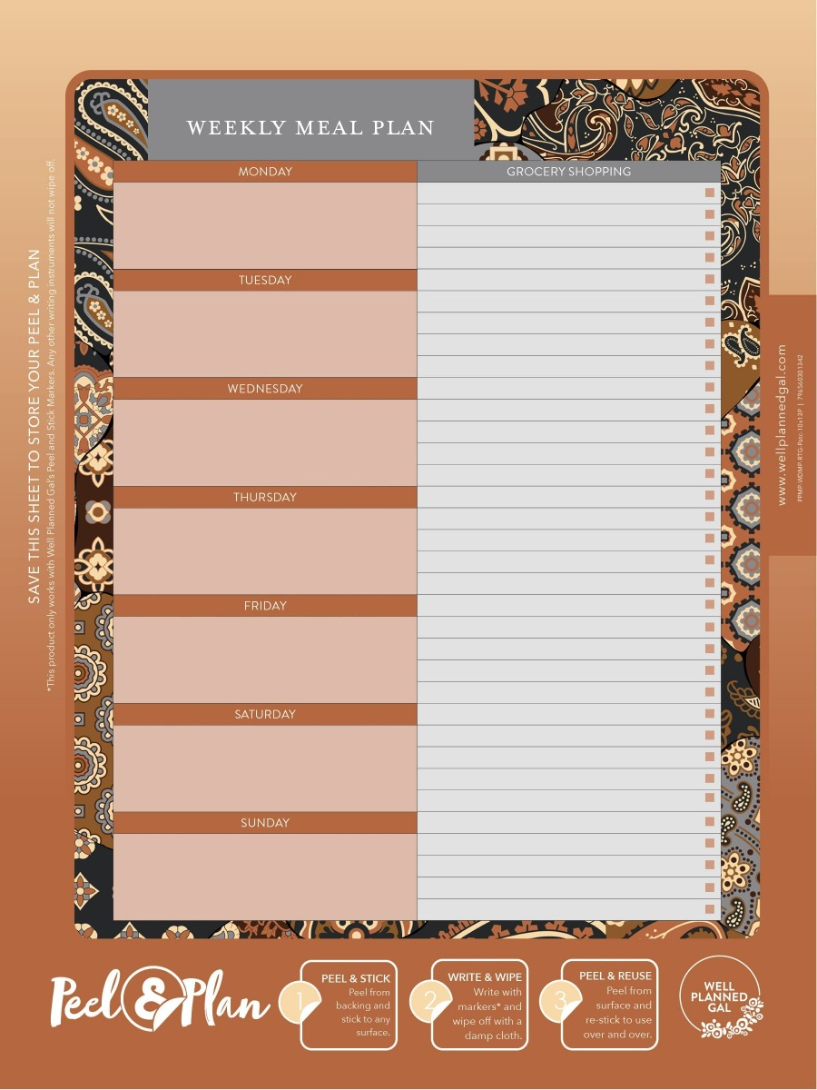 Weekly Meal Plan, Patchwork, 10x13P