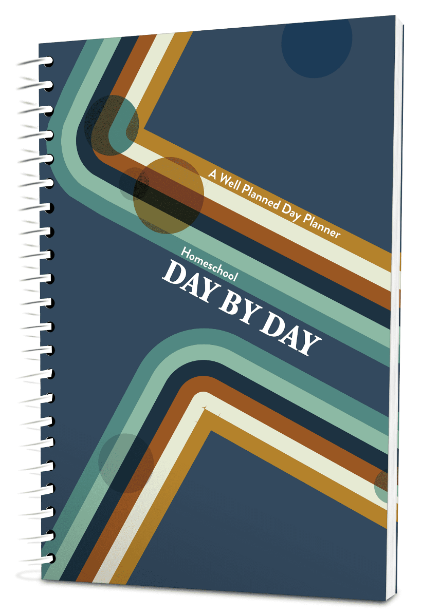 Custom Homeschool Digest Planner - Mid-Century Color Background - Spiral