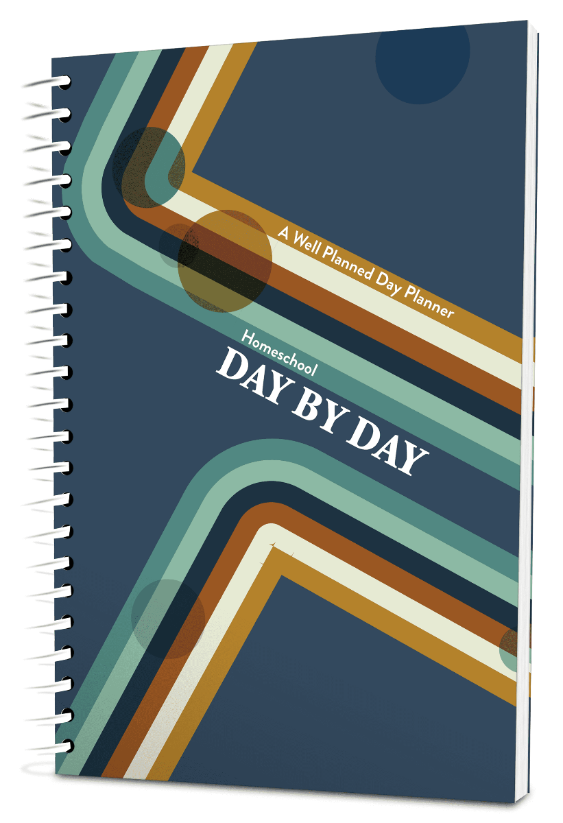 Custom Homeschool Digest Planner - Mid-Century Color Background - Expanded Coil