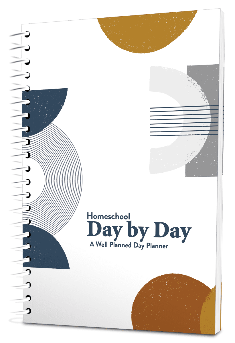 Custom Homeschool Digest Planner - Mid-Century White Background - Unbound 3 Hole Punch