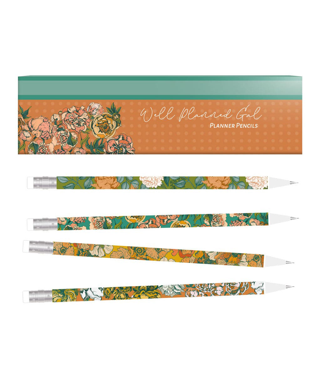4 Pack Mechanical Pencils - Floral