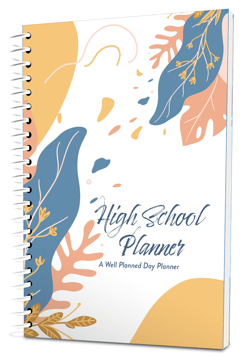 Custom High School Digest Planner - Venetian Color Background - Spiral