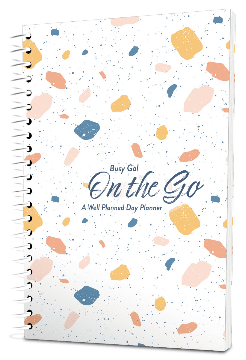 Custom Busy Gal Digest Planner -  Venetian White Background - Expanded Coil
