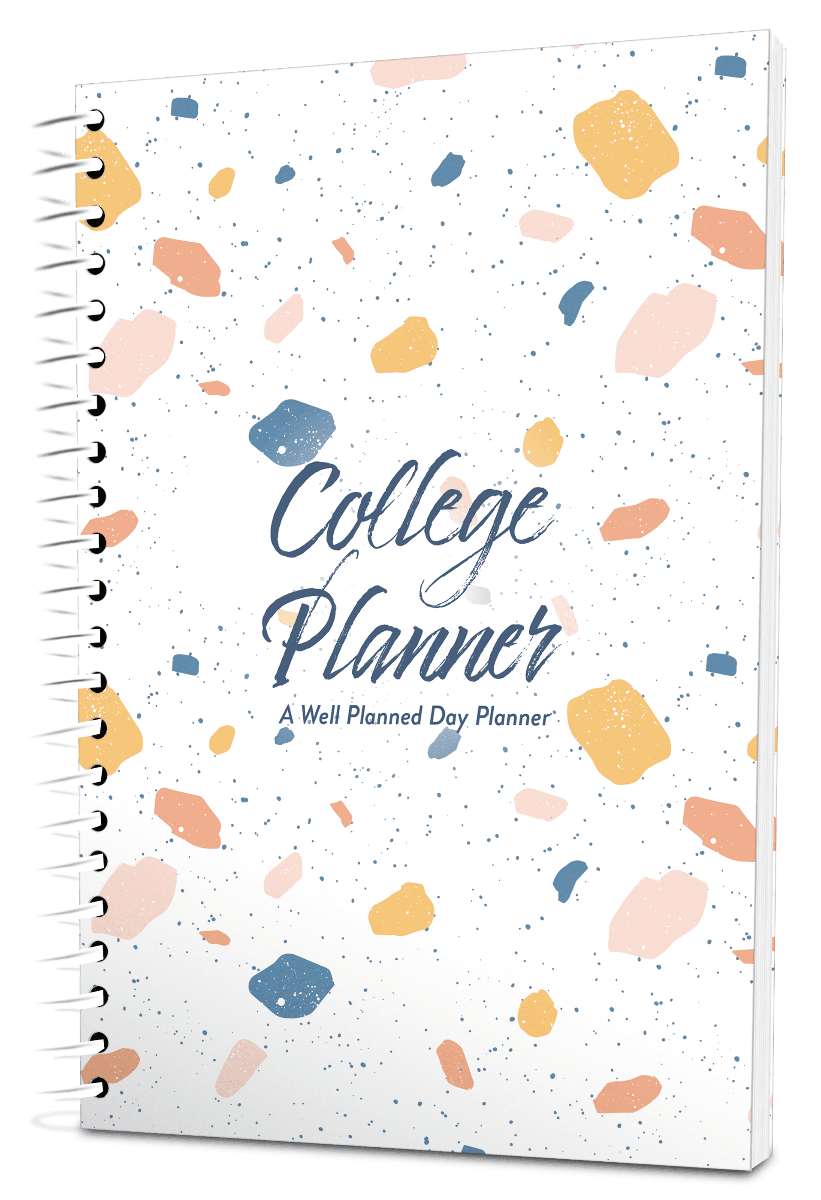 Custom College Digest Planner -  Venetian White Background - Spiral