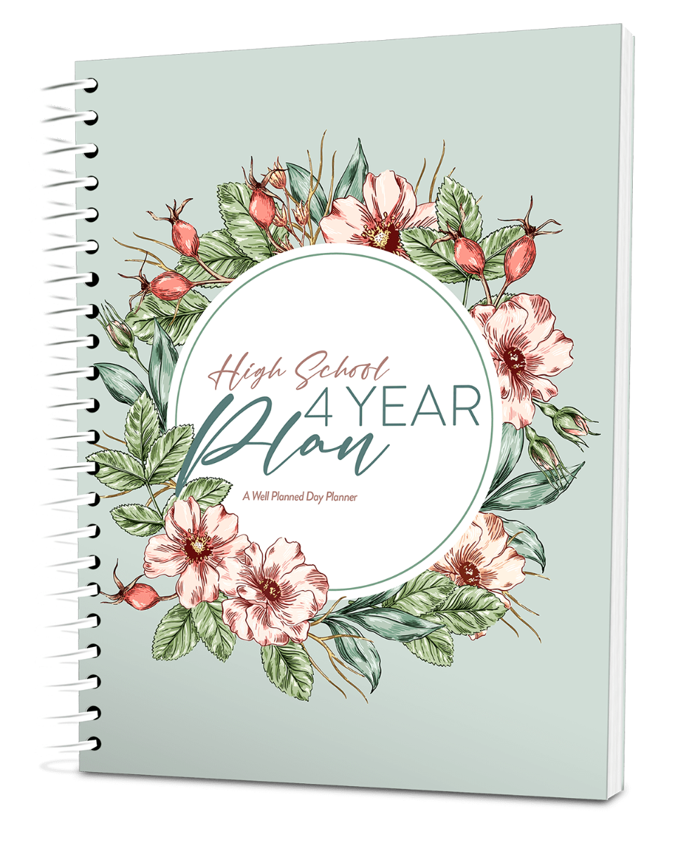 Well planned gal homeschool planner wild rose wreath well planned gal